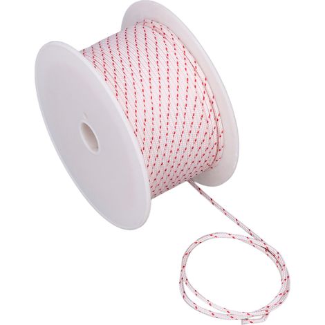 100 m Kettensägen-Starterseil, 3,5 mm Nylondraht für Rasenmähermotoren, Grastrimmer (PE-Beutel enthalten). (1/5)