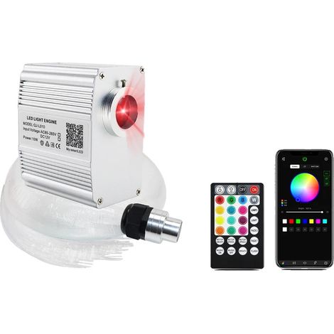 Kit de iluminación de techo estrellado de fibra óptica, control Bluetooth, sincronización de música, enchufe para coche y EU-C, 3M Mixed 310 (1/2)
