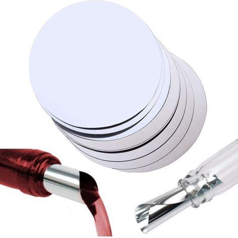 Set di 20 versatori per vino con beccuccio a disco e sistema antigoccia (argento) (1/4)