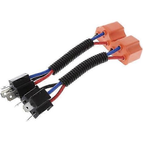Lot de 2 connecteurs H4 9003 en céramique pour faisceau de câbles, ampoules de phares antibrouillard/feux de jour. (1/5)