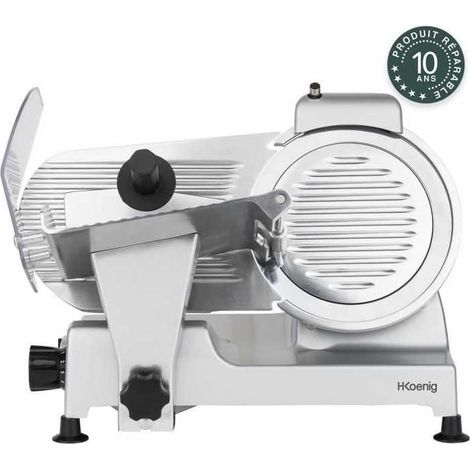 Trancheuse a viande - H.Koenig - MSX220 - 240 W - Lame 220 mm - Epaisseur réglable 0-12 mm