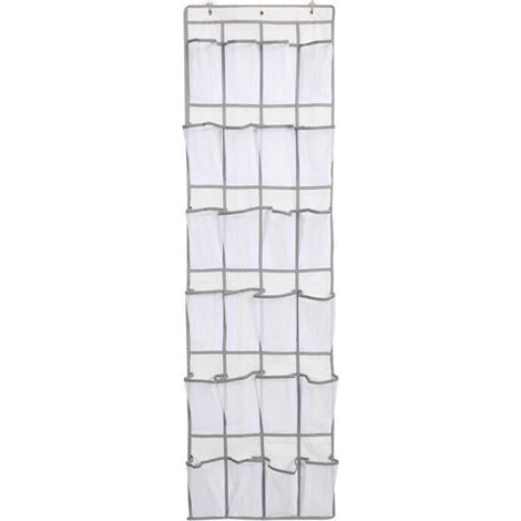 2 pièces Range Chaussures à Suspendre sur la Porte, Sac de Rangement Suspendu avec 24 Poches, Rangement de Chaussures Suspendu, Organiseur de Suspension Multifonction pour Chambre à Coucher (1/3)