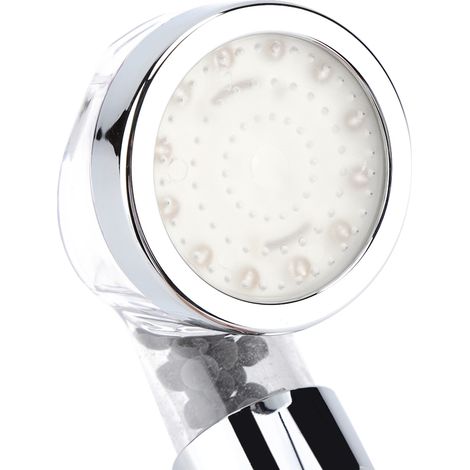 Ducha LED autosuficiente y ecológica con filtración de iones negativos y múltiples colores – Bomba de ducha G1/2 – ABS cromado – 21 cm – 275 g (1/5)