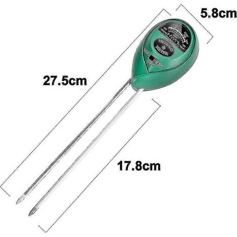 Testeur de pH du sol 3 en 1 : mesure l’humidité, la lumière et le pH du sol. Idéal pour le jardin, la ferme, les plantes, l’intérieur, l’entretien des pelouses et l’arrosage. Capteur d’humidité du sol (1/5)