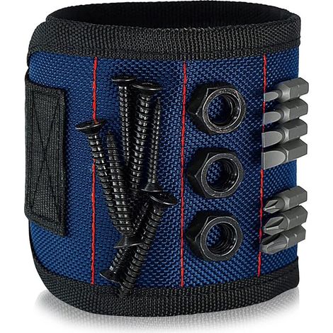 Magnetarmband zur Aufbewahrung von Schrauben, Nägeln und Bohrern für Männer und Väter – Hochwertiges Nylon, starke und leichte Magnete