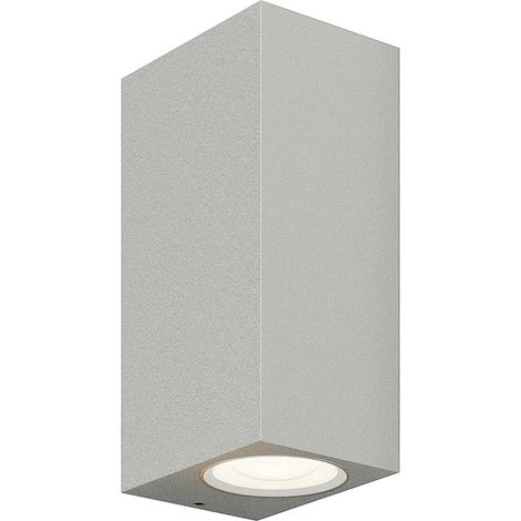 Lucande Lámpara de pared Led exterior 'Tavi' en Gris Aluminio