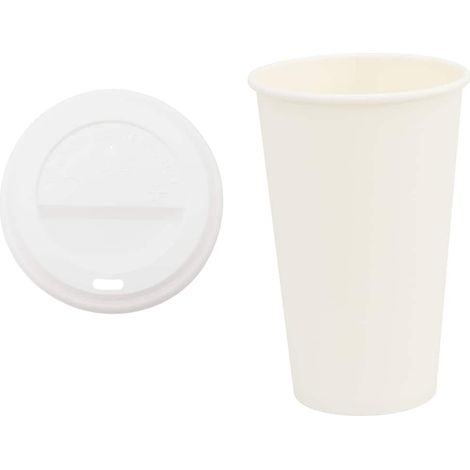 Tasses à café en papier avec couvercles 1000 pcs 16oz 400ml CFW130491 (1/5)