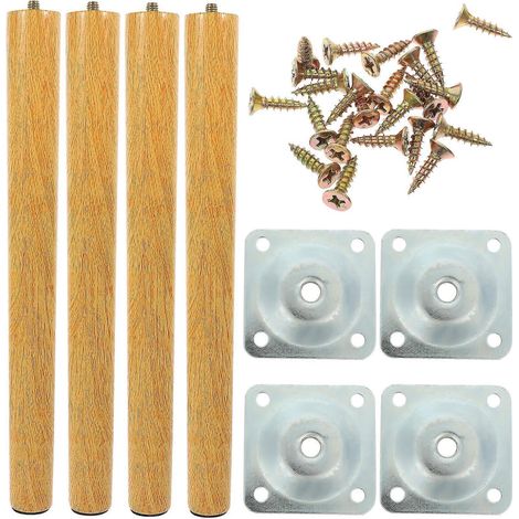 Pieds de table en bois résistants et élégants pour un usage domestique pièces de rechange pour meubles disponibles dans une variété de couleurs. (1/5)