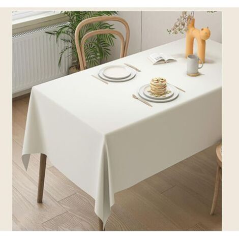 ALLIANDISNappe en similicuir - idéale pour les fêtes, le camping, les pique-niques, la cuisine et les restaurants - 1 pièce, beige, 90 x 140 cm (1/4)