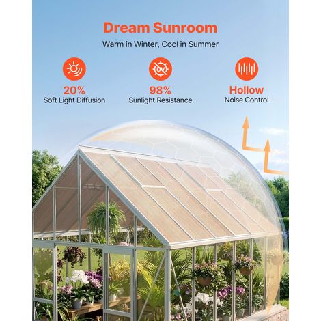 Plaques de Toiture Polycarbonate 152x61x0 - 6 cm - Lot de 12 (1/5)