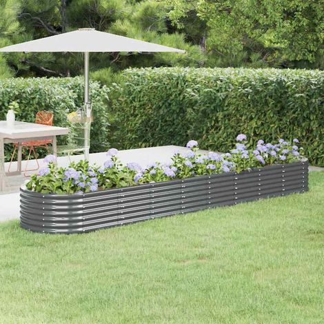 Hochbeet Verzinkter Stahl 368x80x36 cm Anthrazit