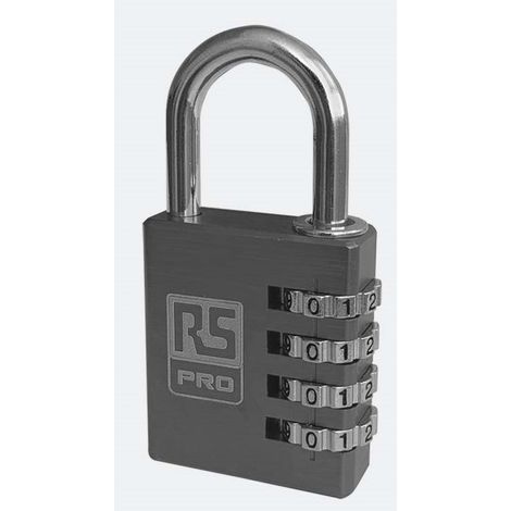 Cadenas à combinaison RS PRO en Aluminium, Ø anse 6mm ( Prix pour 1 )