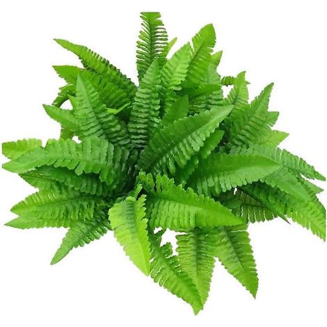 4 Bouquets Fougères Artificielles Boston Plantes Vertes Arbustes - 35,5cm Fausses Plantes Buissons Feuillage Intérieur Extérieur (1/3)