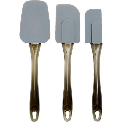 Set mit 3 Silikonspateln, Grau/Gold (1/5)