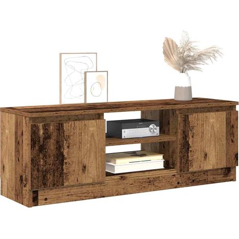 vidaXL Mobile Porta TV Legno Antico 102x30x36 cm Legno