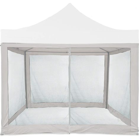Zanzariera per Gazebo 3x3 Mobili Rebecca Kapok 240x1200 cm Poliestere Bianco Da Montare