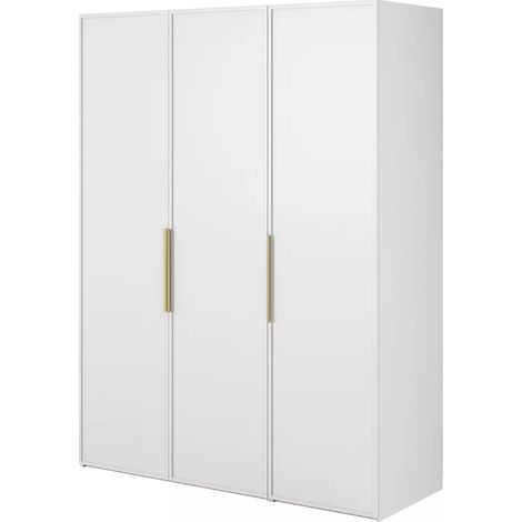 Selsey Frame - Kleiderschrank 3-türig mit 2 Kleiderstangen, 150 cm, weiß (1/5)