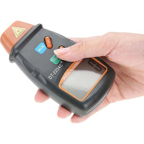 Anémomètre numérique DT-2234C+, tachymètre photoélectrique laser LCD sans contact, mini tachymètre, outil de mesure de la vitesse du vent (1/4)