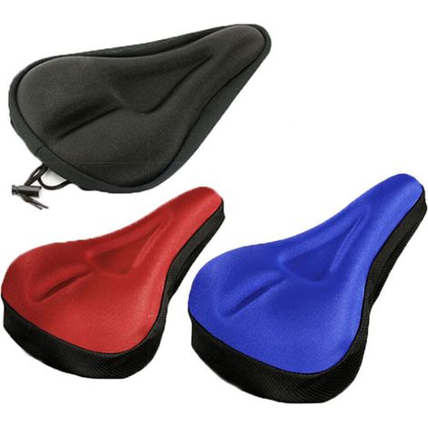 Coussin de selle de vélo, housse de selle de vélo en gel souple et confortable, coussin de selle de vélo imperméable (rouge) (1/5)