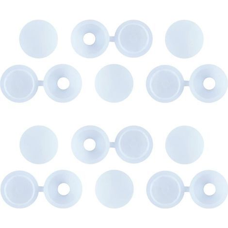 50 Stück Kunststoff-Schraubkappen-Scharniere, M5/M6 weiße dekorative Schraubenabdeckung, faltbare und aufsteckbare Schraubenabdeckung, für Wände, Schränke (1/5)