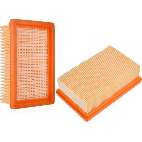 Sollbry Packung mit 2 flachen Faltenfiltern für Kärcher WD4/WD5/WD6/MV4/MV5/MV6 Staubsauger-Ersatzfilter (1/5)
