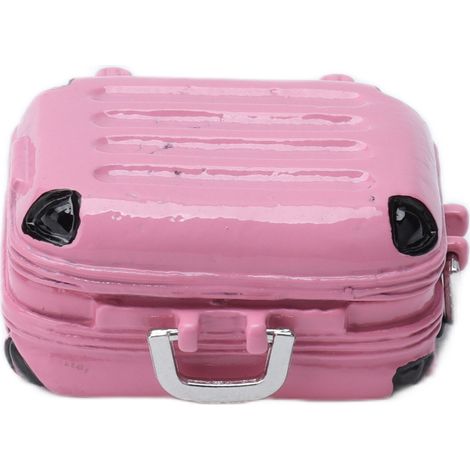 Mini valise de voyage rigide rose pour poupées, scène de vie réaliste pour maison de poupée, accessoire mignon de simulation, voyage miniature. (1/5)