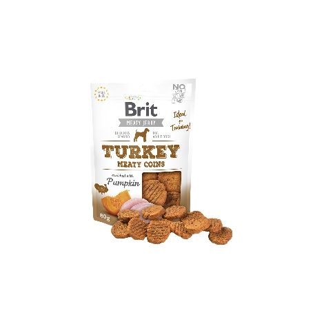 BRIT TURKEY MEATY COINS CHIEN FRIANDISES TURQUIE 80 G (8595602543830)