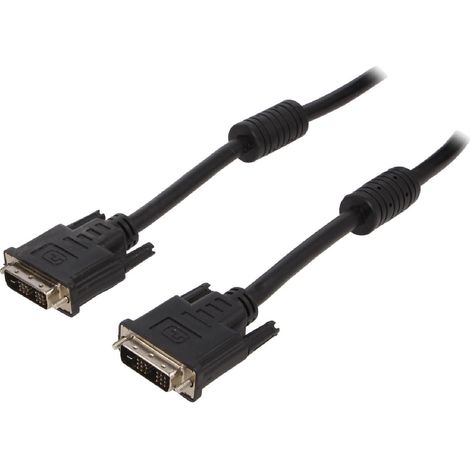 Cable DVI-D male des deux cotes 1.8m noir