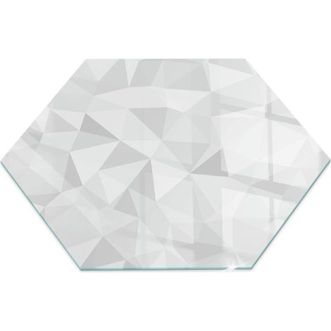 Plaque en verre trempé avec impression décorative Protection de sol sous cheminée Motif géométrique abstrait h40 cm (1/5)