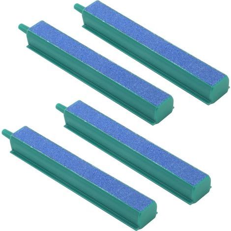 4pcs Barres de Pierre à Air pour Aquarium, 10cm Pierre à Bulles pour Aquarium Carrée avec Base en Plastique Diffuseur d'Oxygène Pompe à Air Accessoires pour Seau d'Aquarium Hydroponie (1/5)