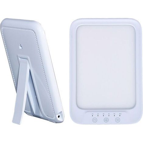 Lampe LED lumière du jour 20000 Lux Lampe de luminothérapie froide et chaude contre la dépression 3 couleurs de lumière 5 niveaux de luminosité Contrôle tactile Lampe de bureau à lumière du jour avec (1/5)