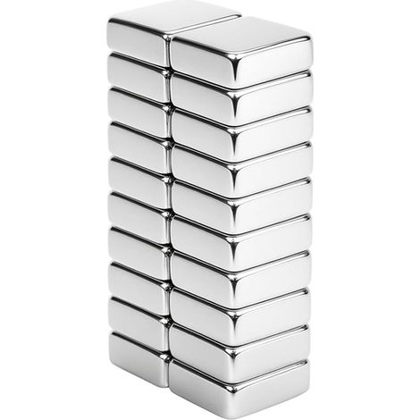 20 Pièces Aimants Puissants 10x10x4mm Néodyme (1/5)