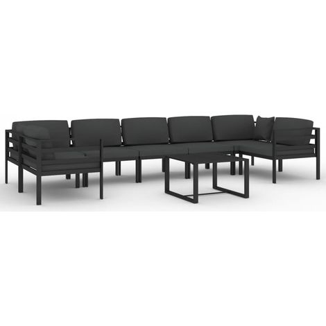 Maison Exclusive - 8-tlg. Garten-Lounge-Set mit Kissen Aluminium
