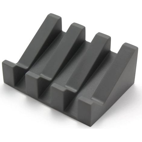 Jabonera minimalista para baño y cocina - Soporte de jabón de silicona en gris, blanco y negro. (1/5)