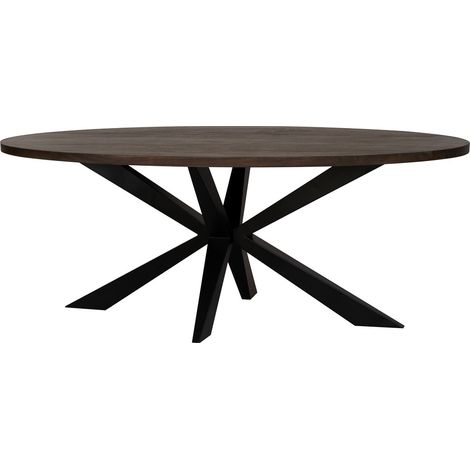 Mesa de comedor ovalada con pata araña suiza 200x100x76 (1/4)