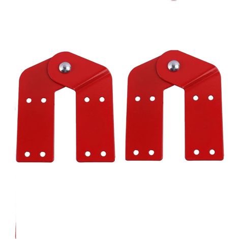 Charnière Échelle Grenier - Alliage D'aluminium - Pour Échelle Escamotable À Chevrons - 12 x 14 cm - 2 Pièces