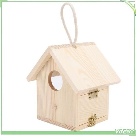 Nichoir à oiseaux - VGEBY - Bois massif - Fenêtre acrylique - 14,7x13x15,8 cm - 400 g (1/4)