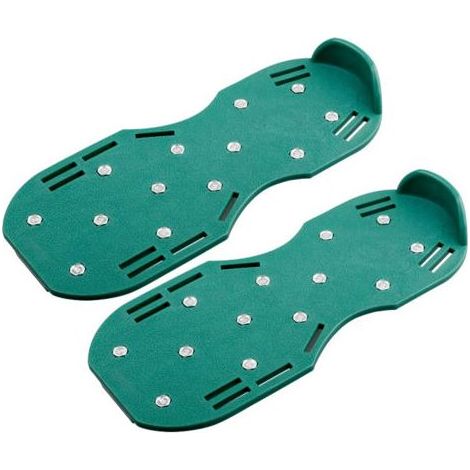 Lawn aerator shoes – Foldable – Ergonomic – Universal size – Lawn aerator – Lawn aerator – Green (30 x 13 cm) (1/5)
