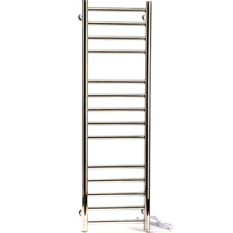 Electric Towel Rail Warmer Eco Dry Stainless Steel 1000mm Bathroom Liddesdale, 300 x 1000mm