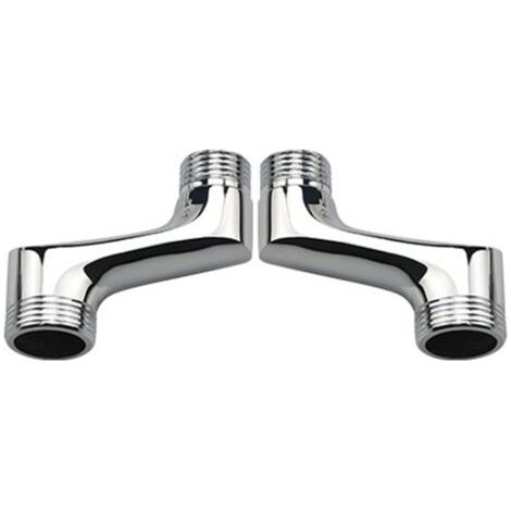 Raccord Contre Coudé Douche,Laiton Coudé RéDucteur,Bras Pivotant RéGlable,Raccord Mural Contre Coudé,Raccord Excentré 1/2 3/4,Chrome，OUYLAF (1/2)