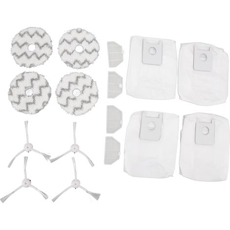 Paquete de bolsas de filtro y cepillos laterales para la aspiradora robot EVA SDJ06RM (4 unidades)