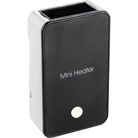 Chauffage de sécurité à économie d'énergie, mini ventilateur électrique portable pour chambre, bureau, noir (1/4)