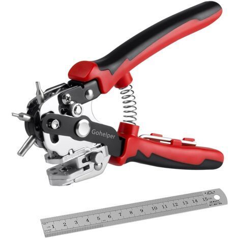 Pince Perforatrice Cuir, Pince Trou Ceinture cuir Pince à perforer le cuir, Emporte Piece Cuir, Troueuse Ceinture, Pince Perforatrice à œillets professionnelle pour Tissu Ceinture Cuir Sac Plastique (1/5)