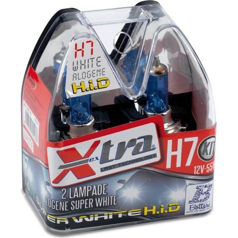 2 Lampadine Auto H7 Alogene 12V. - 55W BOTTARI Luce Bianca Potentissima in Cover (1/3)