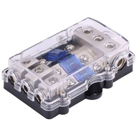 Universal 60A Auto Auto Fahrzeug Stereo Audio Power Sicherungskasten Block 1 in 3 Möglichkeiten Heraus FLITI