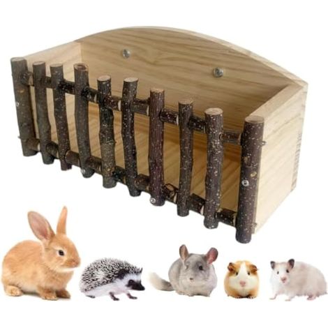 Râtelier à Foin Grand Support de Distributeur de Nourriture en Bois sur (1/5)