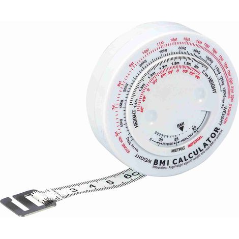 Mètre ruban rétractable IMC corps rond mesure graisse fitness, outil de mesure corporelle, ruban souple auto-enroulable, pack unique, précision santé. (1/5)