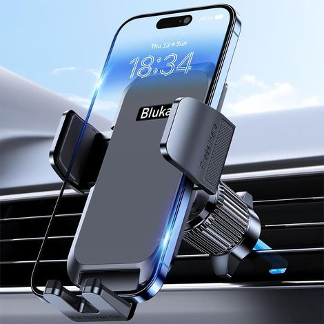 Support Téléphone Voiture - Fixation Ventilation Air - Rotule 360° - Déclenchement Unilatéral - Compatible 4,0-7,0 Pouces - 1 Pièce (1/5)