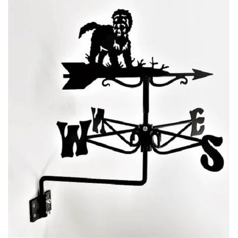 Mini Cockapoo Weathervane - Black wind vane - Steel - L38 x W38 x H45.5 cm - Black
