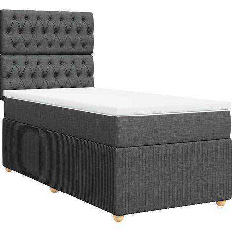 Maison Exclusive - Boxspringbett mit Matratze Dunkelgrau 90x200 c